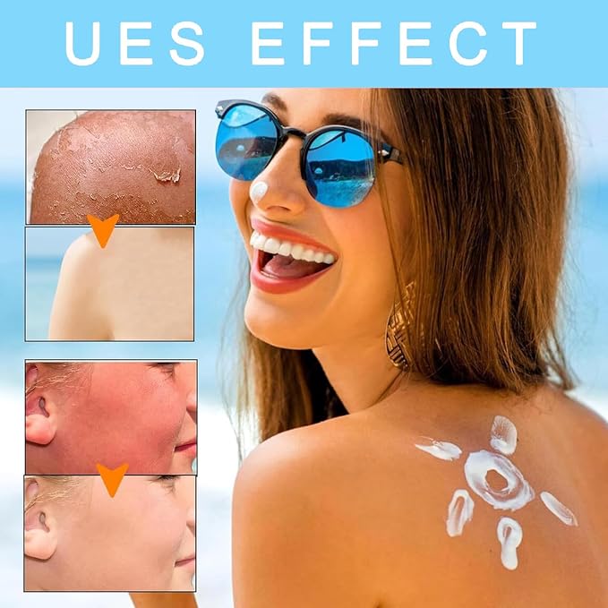 Sunscreen SPF 50 PA+++ Face Moisturiser, Non-Greasy, Lightweight, UVA/UVB High Protection, Anti-Aging, Anti-Shine Cream, Suitable for All Skin Types