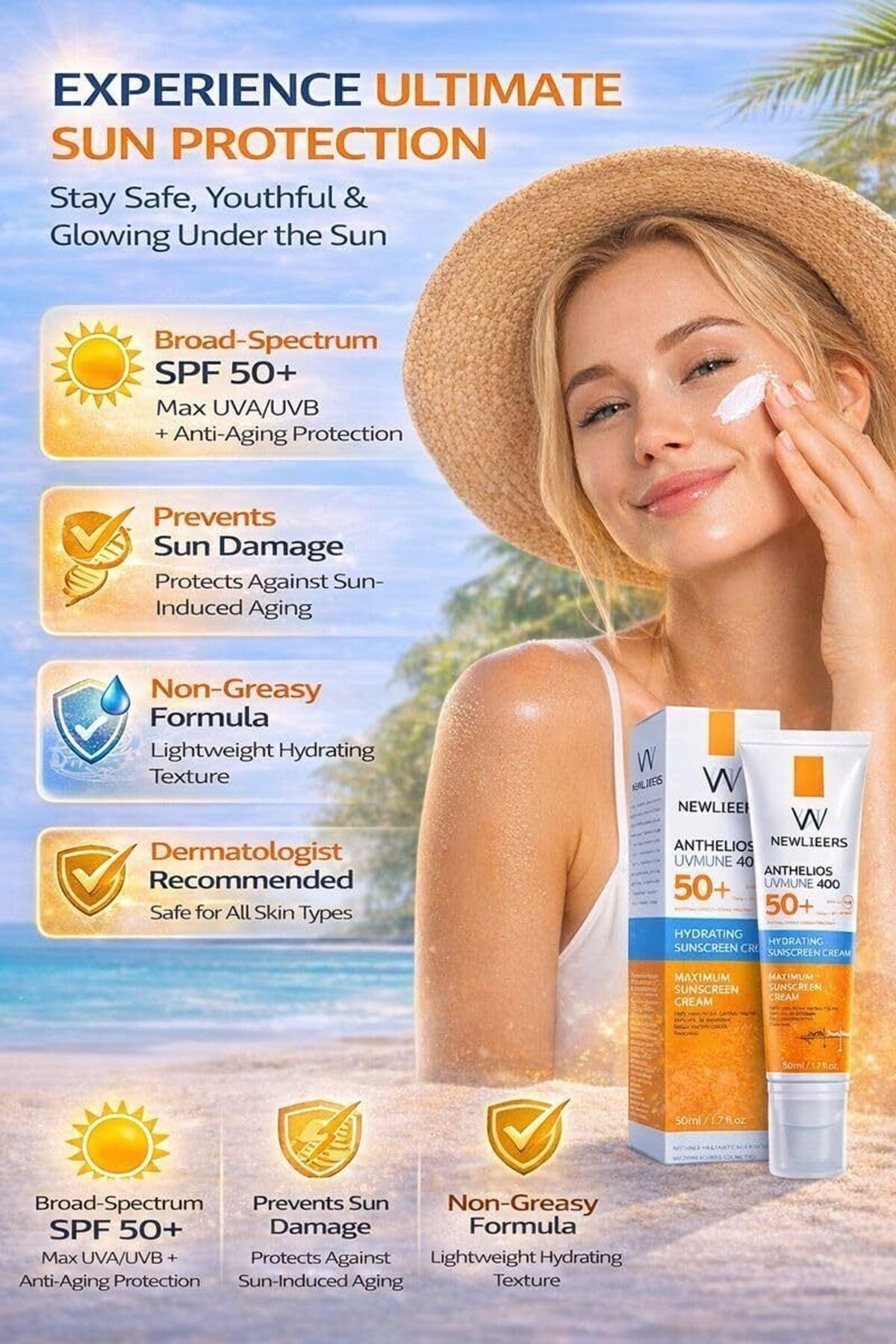 La Roche-Posay Anthelios Uvmune 400 SPF-50+ Hydrating Cream, 50ml