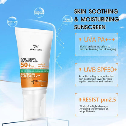 NEWLIEERS Sunscreen - SPF 50+ PA++++ Anthelios UVMune 400 SPF 50+ Hydrating Sunscreen (50ml) (50 ml)