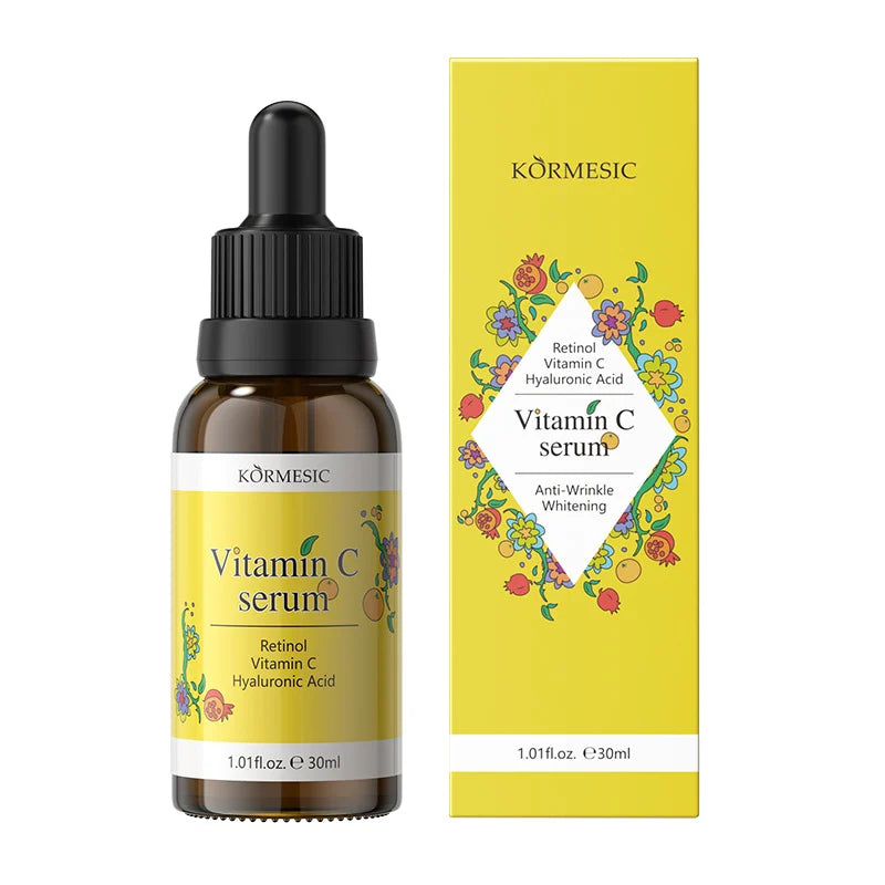KORMESIC Vitamin C Serum 10% for Face, Brightening Serum, Radiance, Even Skin Tone, Rejuvenation, Hydrating & Skin Elasticity Support, 30ml